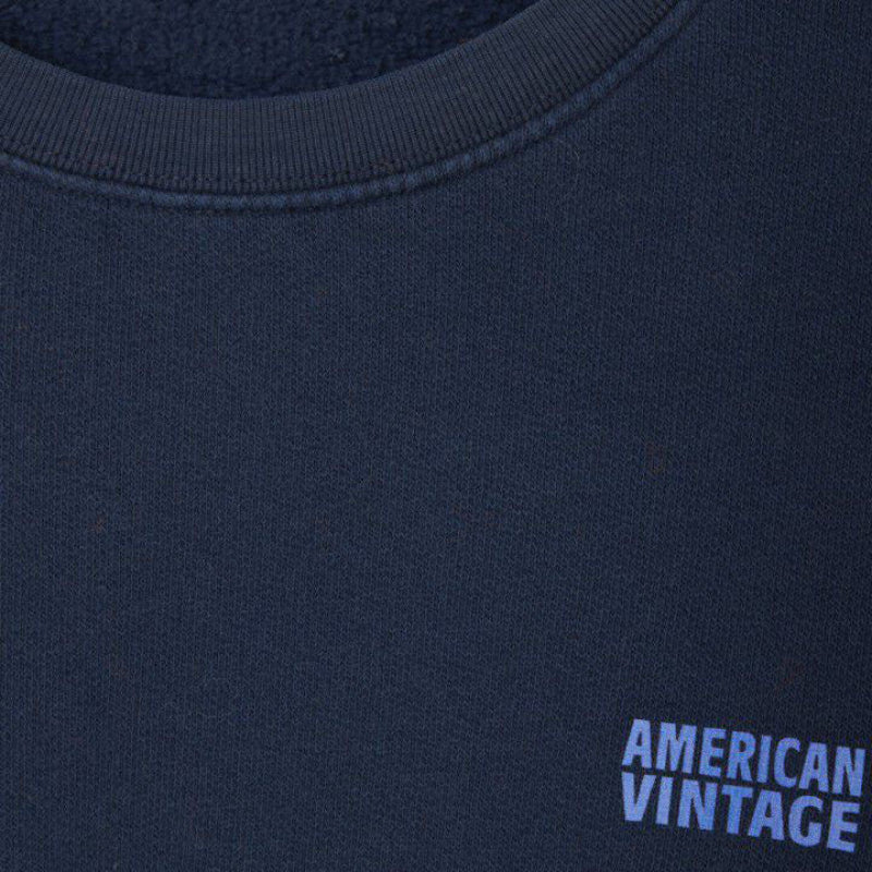 Women Navy Cotton Sweatshirt