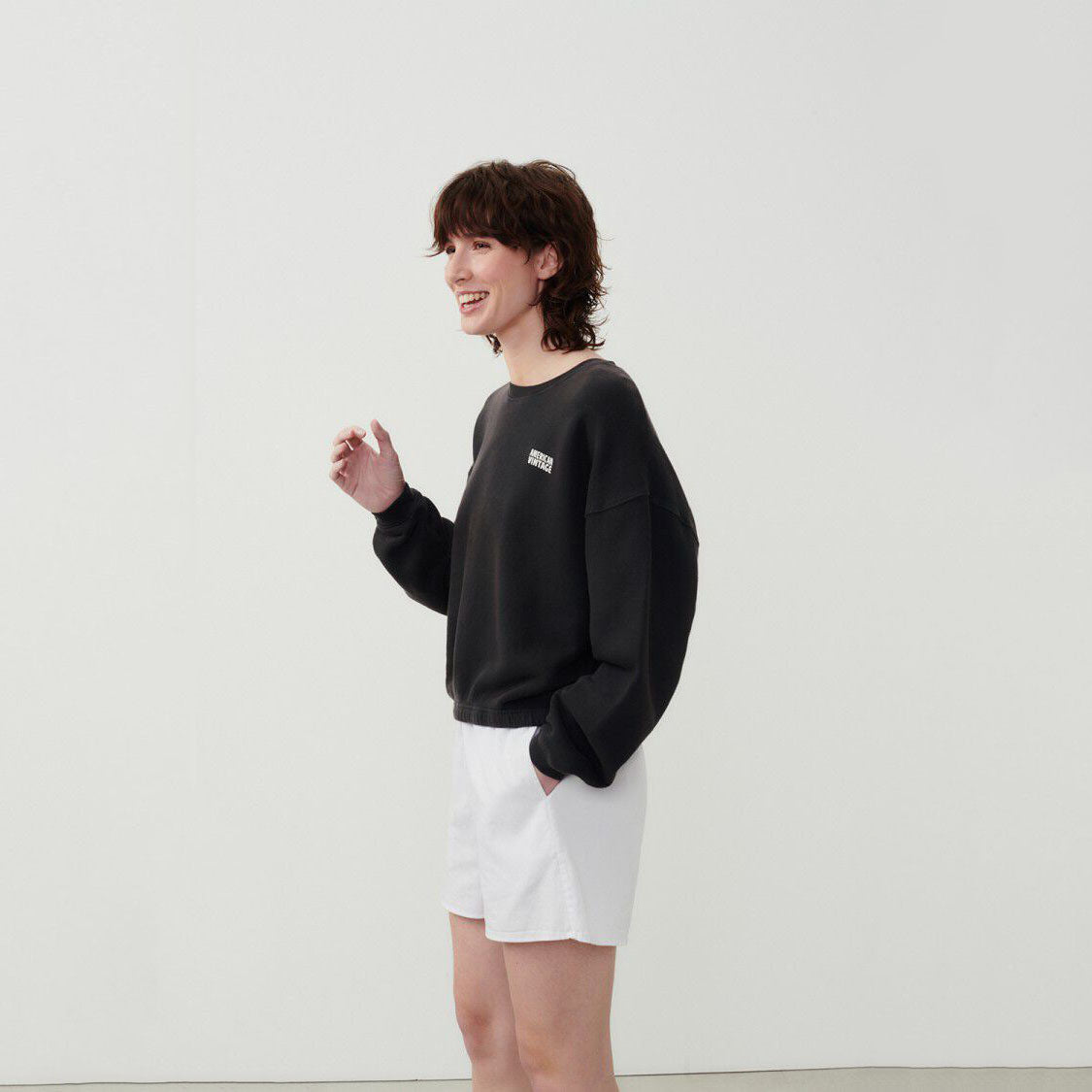Women Dark Grey Cotton Sweatshirt