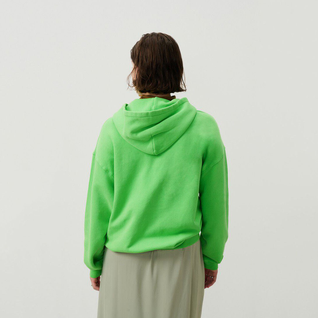Women Green Hooded Cotton Sweatshirt