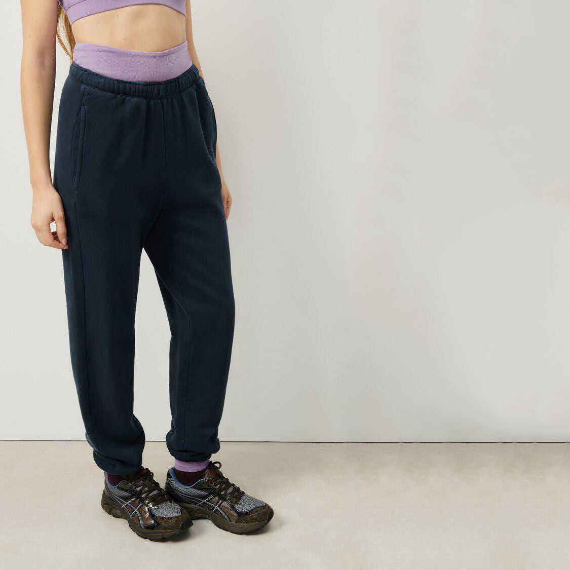 Women Blue Cotton Trousers