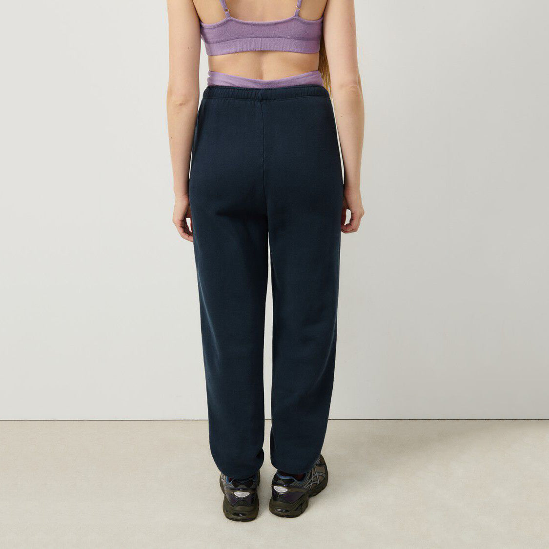 Women Blue Cotton Trousers