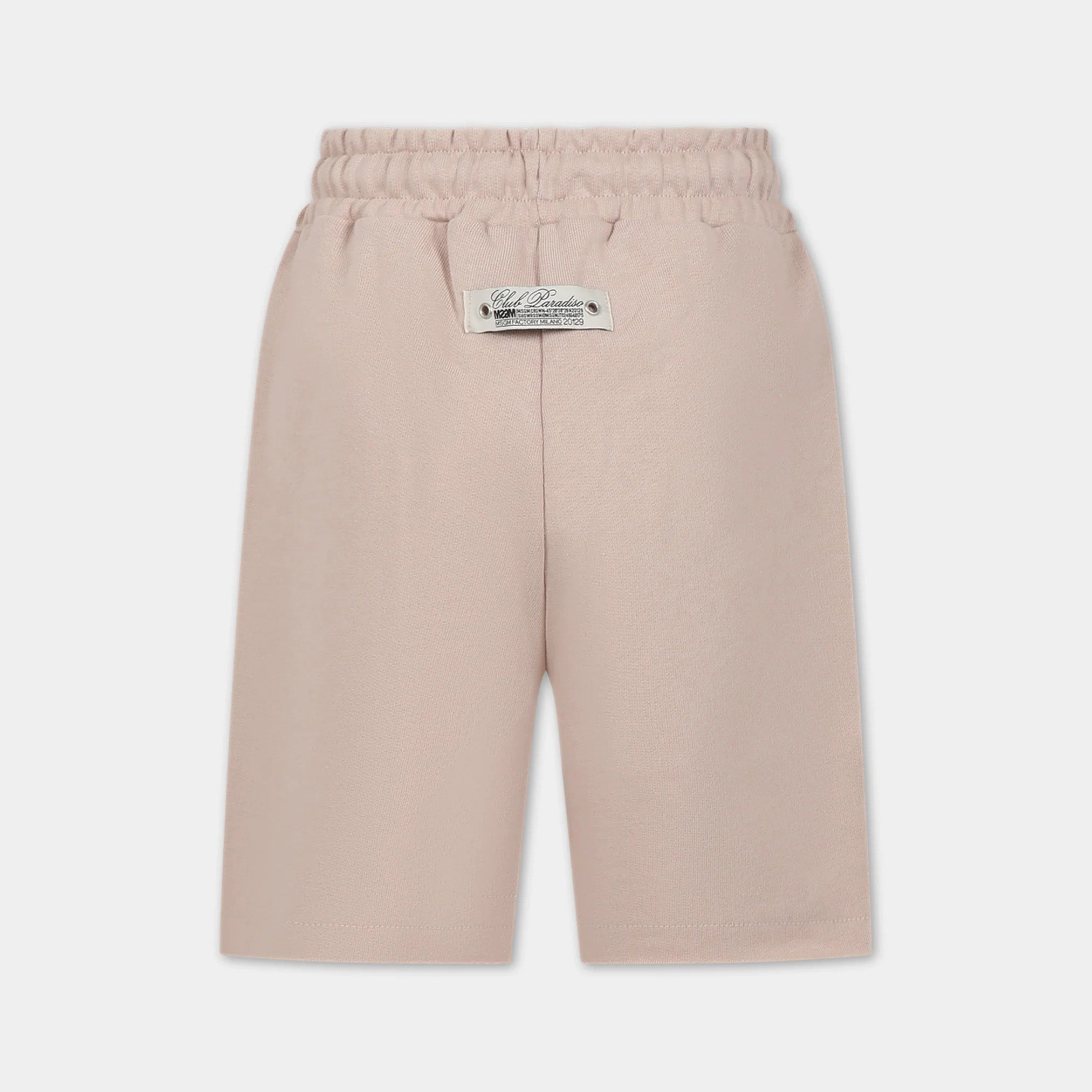 Boys & Girls Beige Logo Cotton Shorts