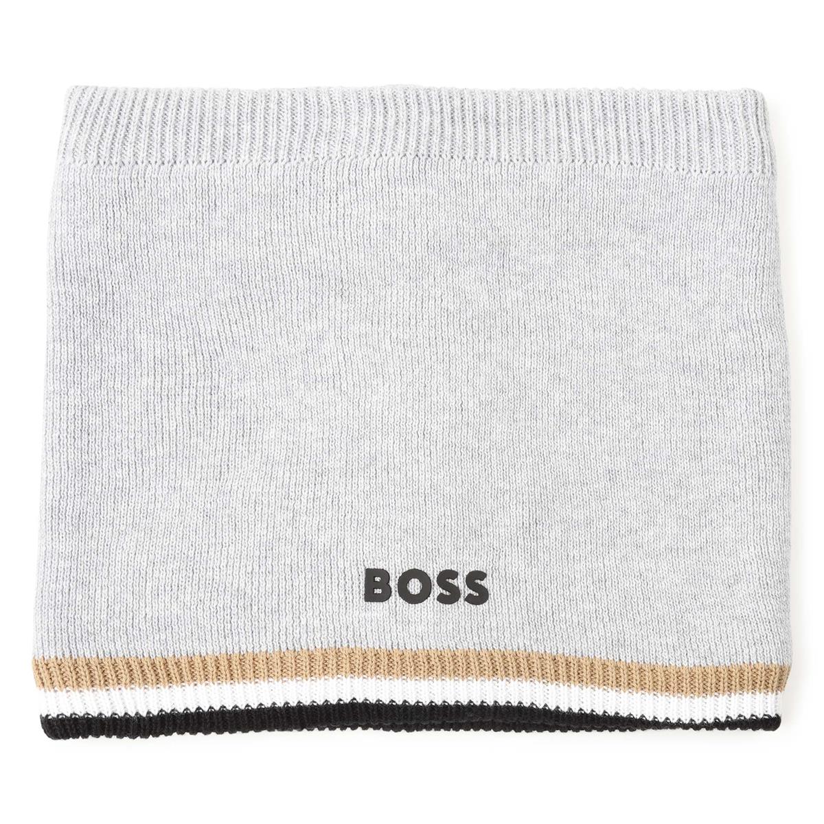 Boys Grey Logo Scarf