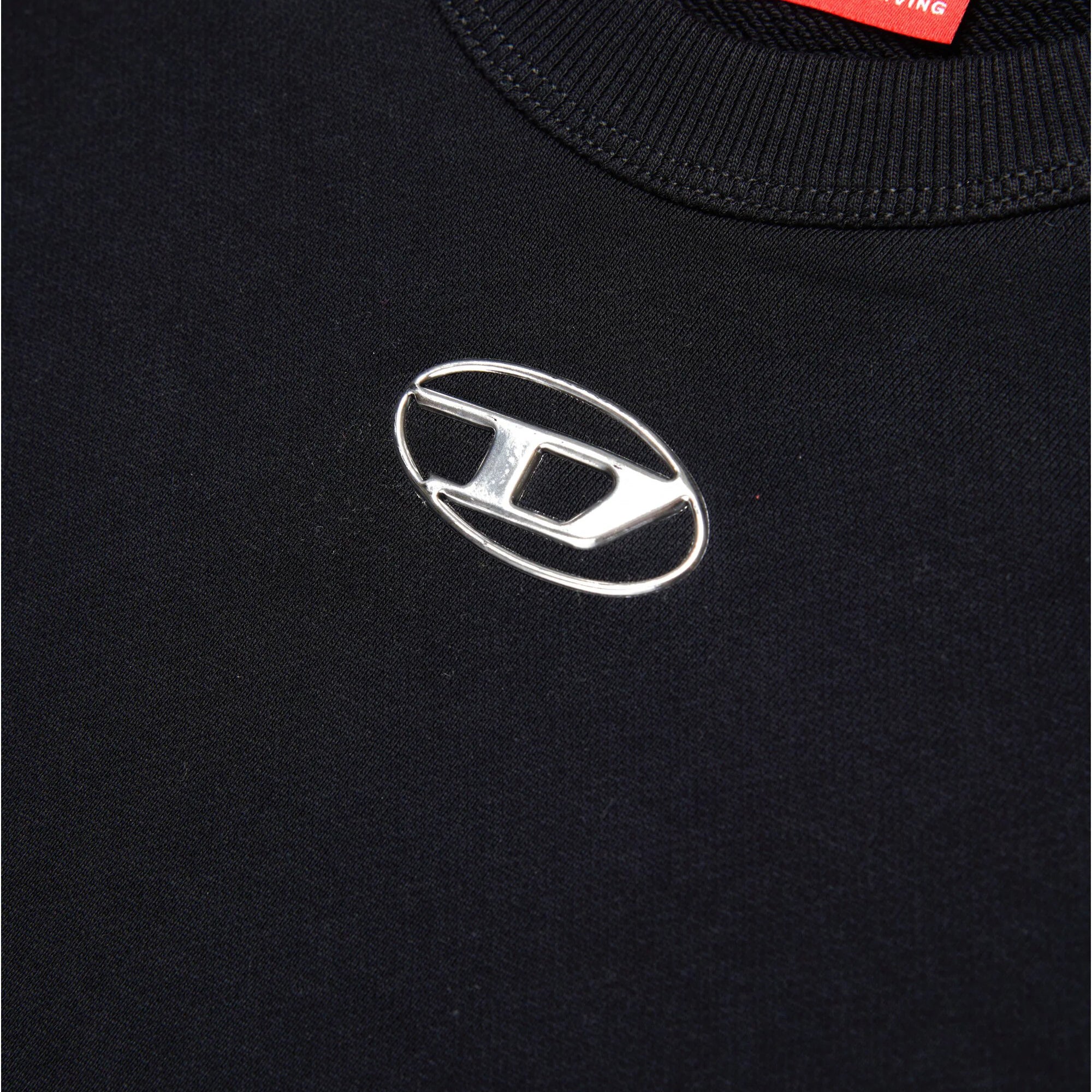 Boys Black Cotton Logo Sweatshirt