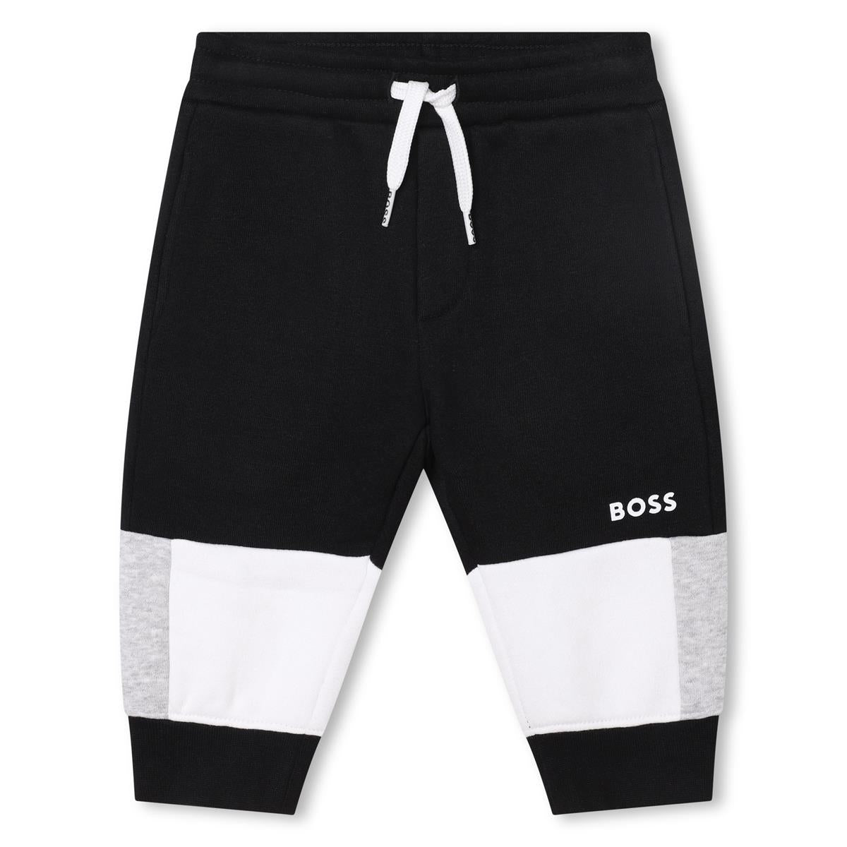 Baby Boys Black Cotton Trousers