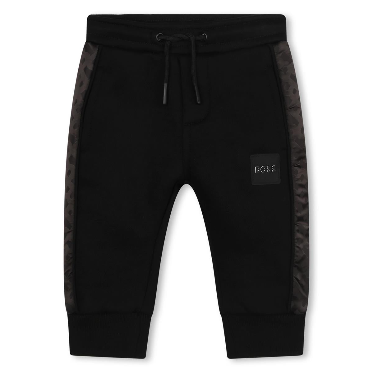 Baby Boys Black Cotton Trousers