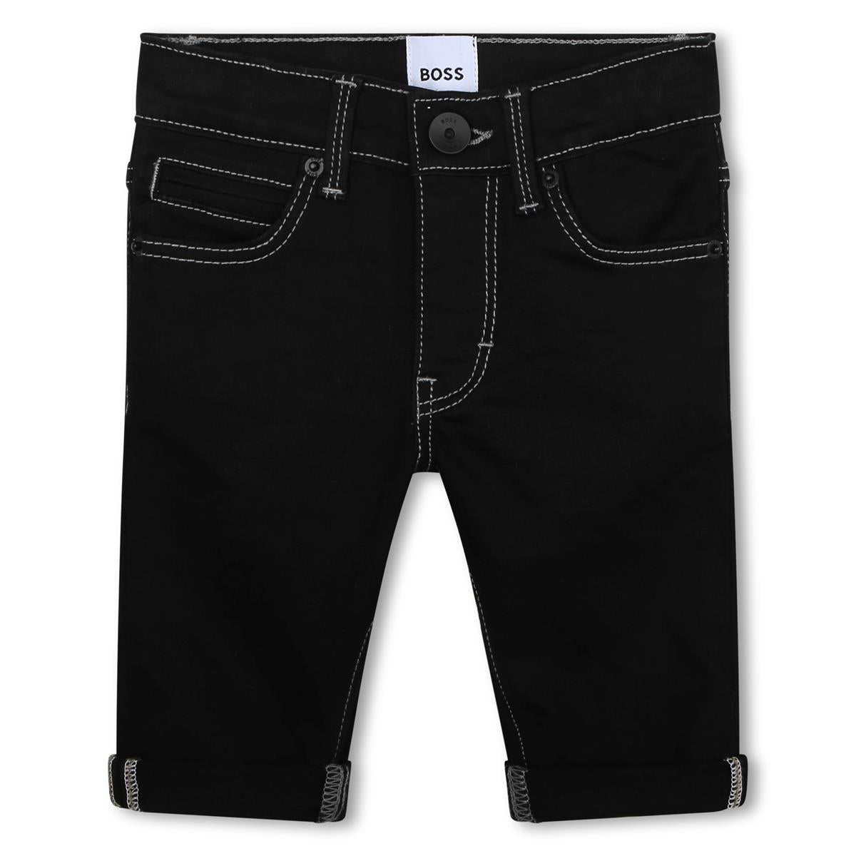 Baby Boys Black Denim Trousers