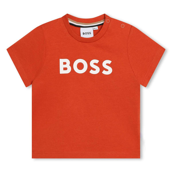 Baby Boys Red Logo Cotton T-Shirt