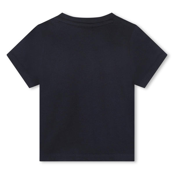 Baby Boys Navy Logo Cotton T-Shirt