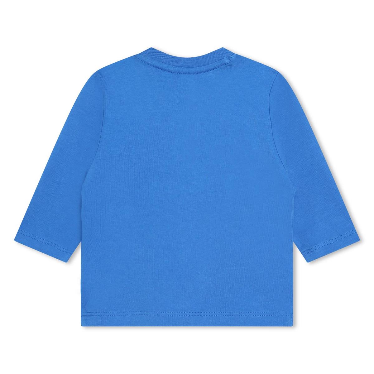 Baby Boys Blue Logo Cotton T-Shirt