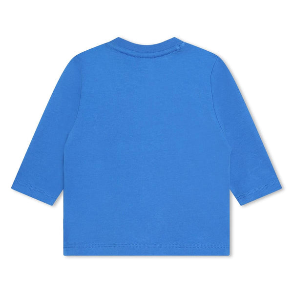 Baby Boys Blue Logo Cotton T-Shirt