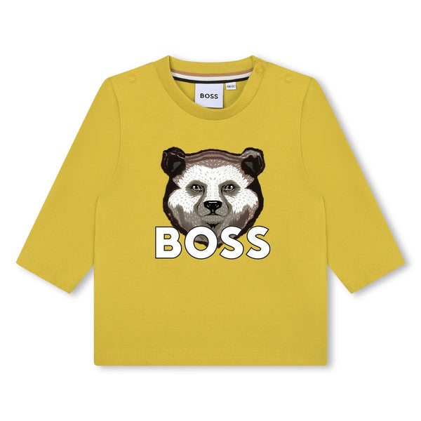 Baby Boys Green Logo Cotton T-Shirt