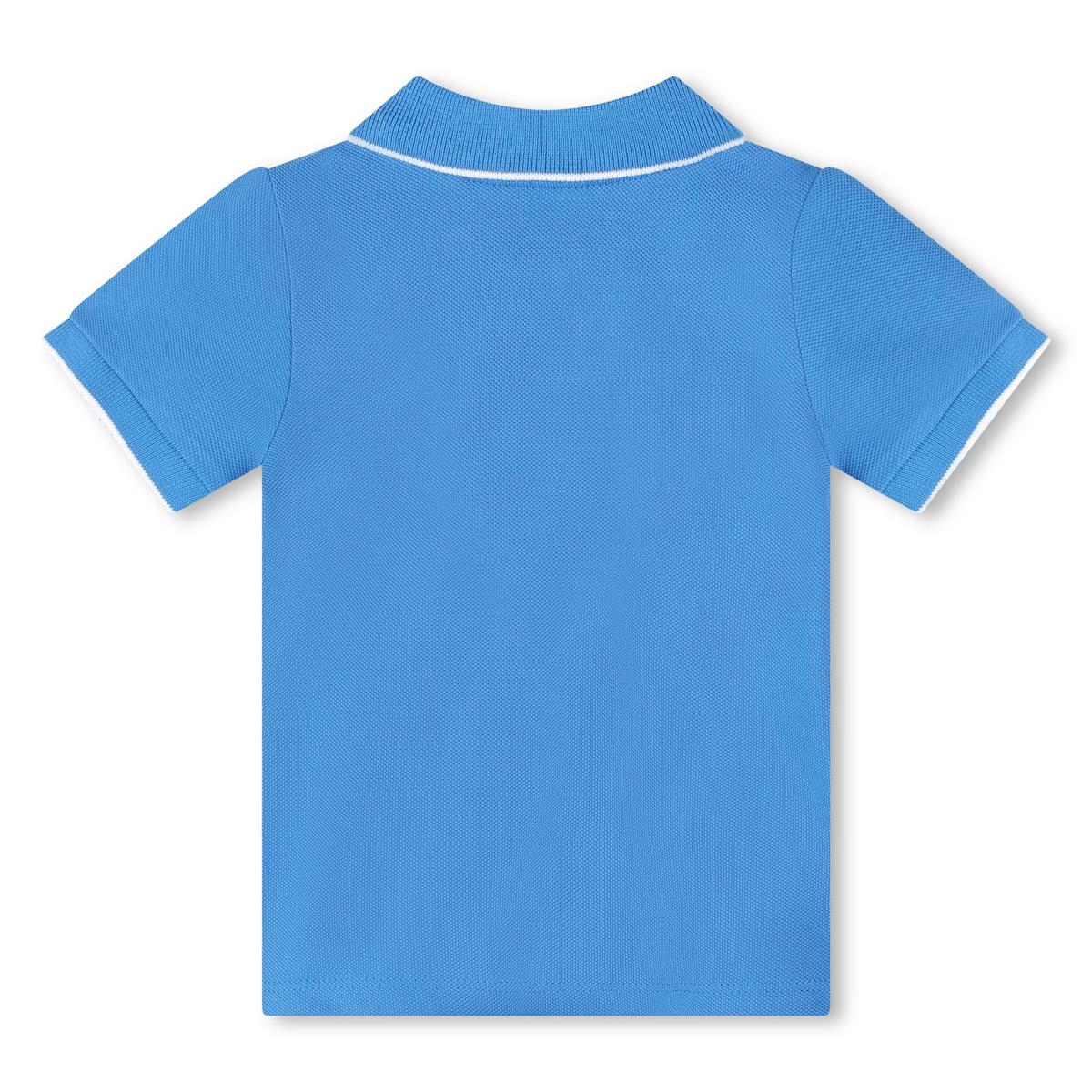 Baby Boys Blue Cotton Polo Shirt