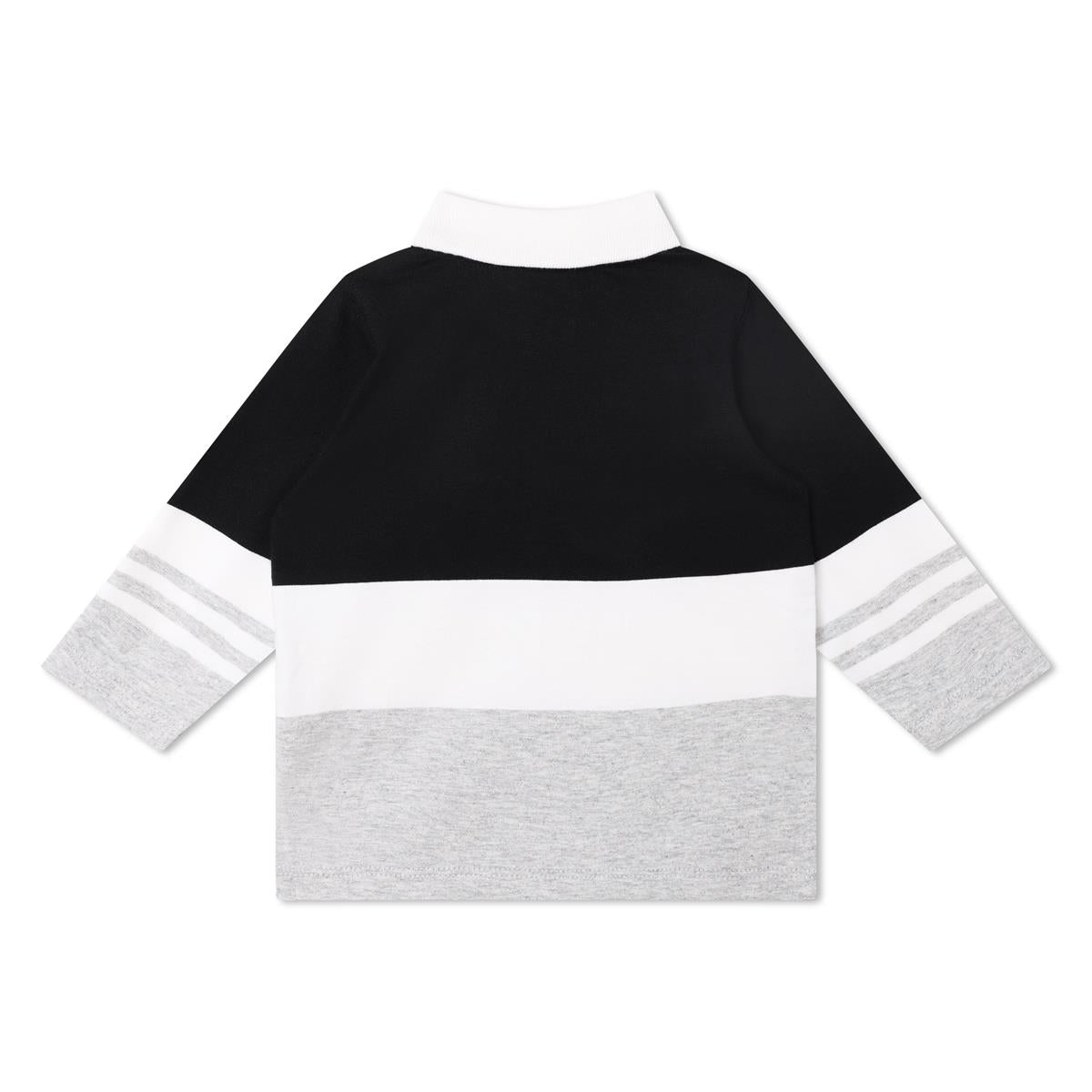 Baby Boys Black Cotton Polo Shirt