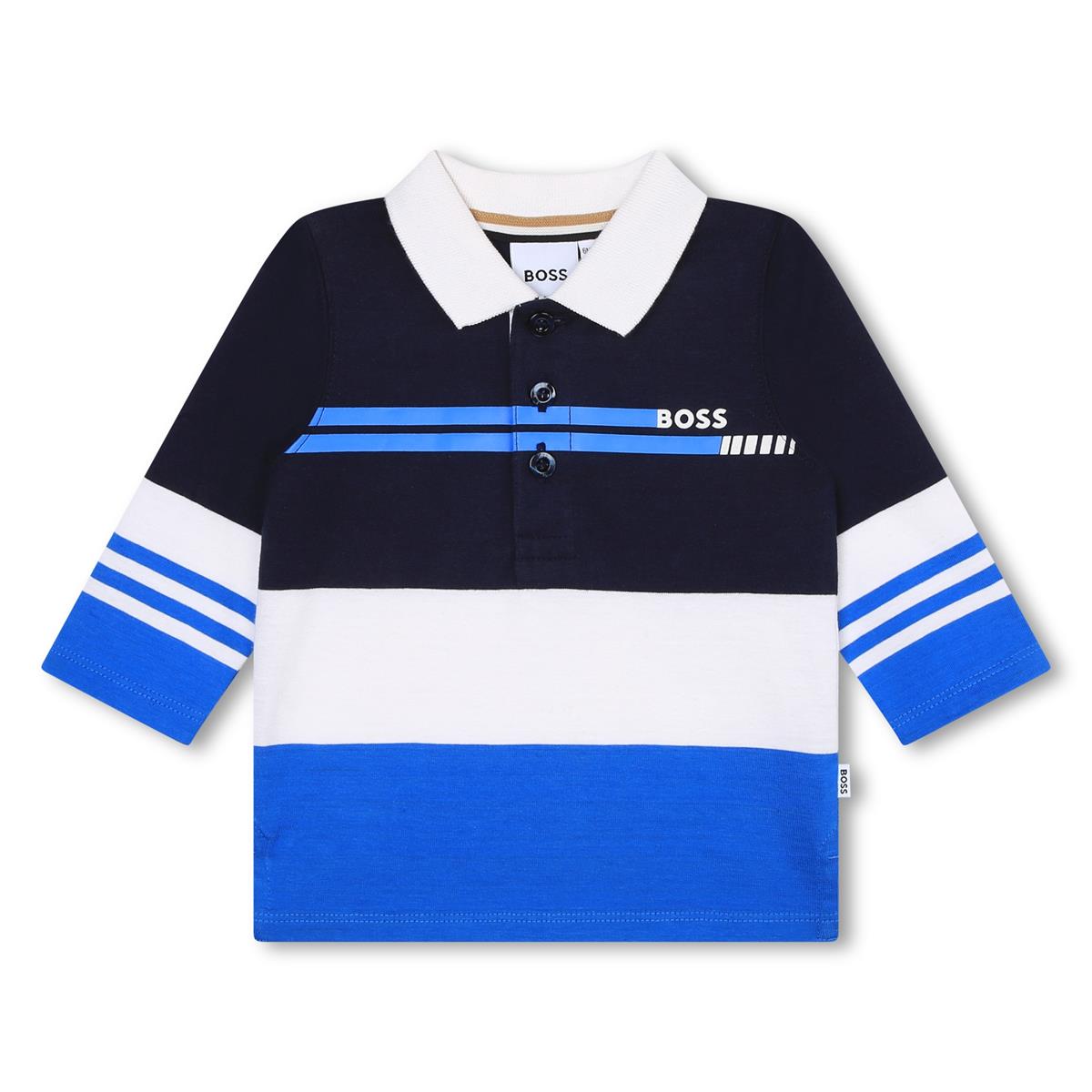 Baby Boys Blue Cotton Polo Shirt