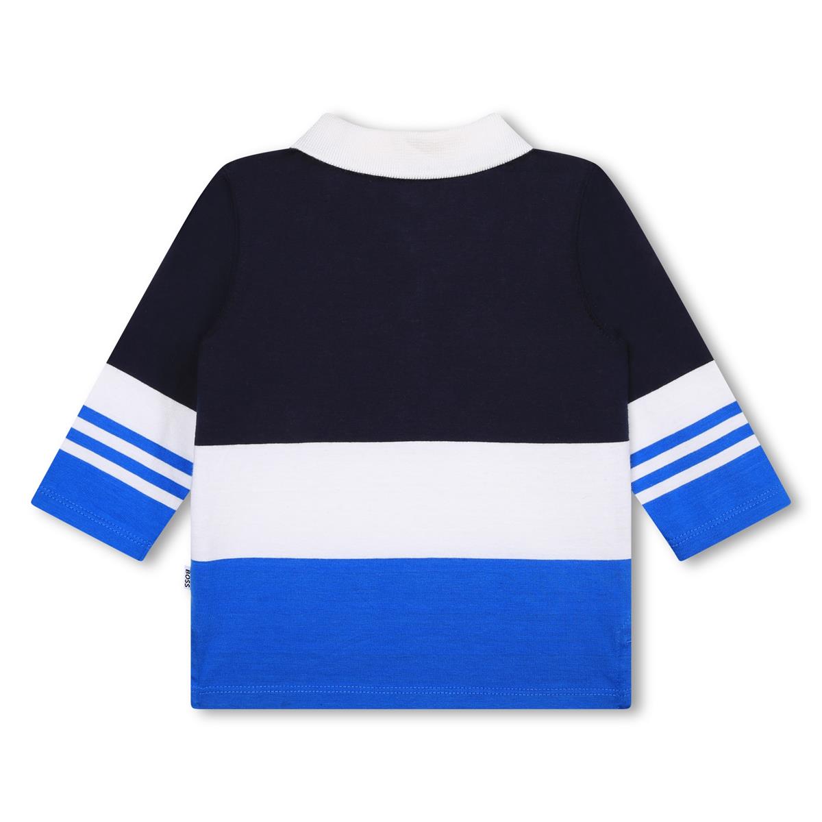 Baby Boys Blue Cotton Polo Shirt