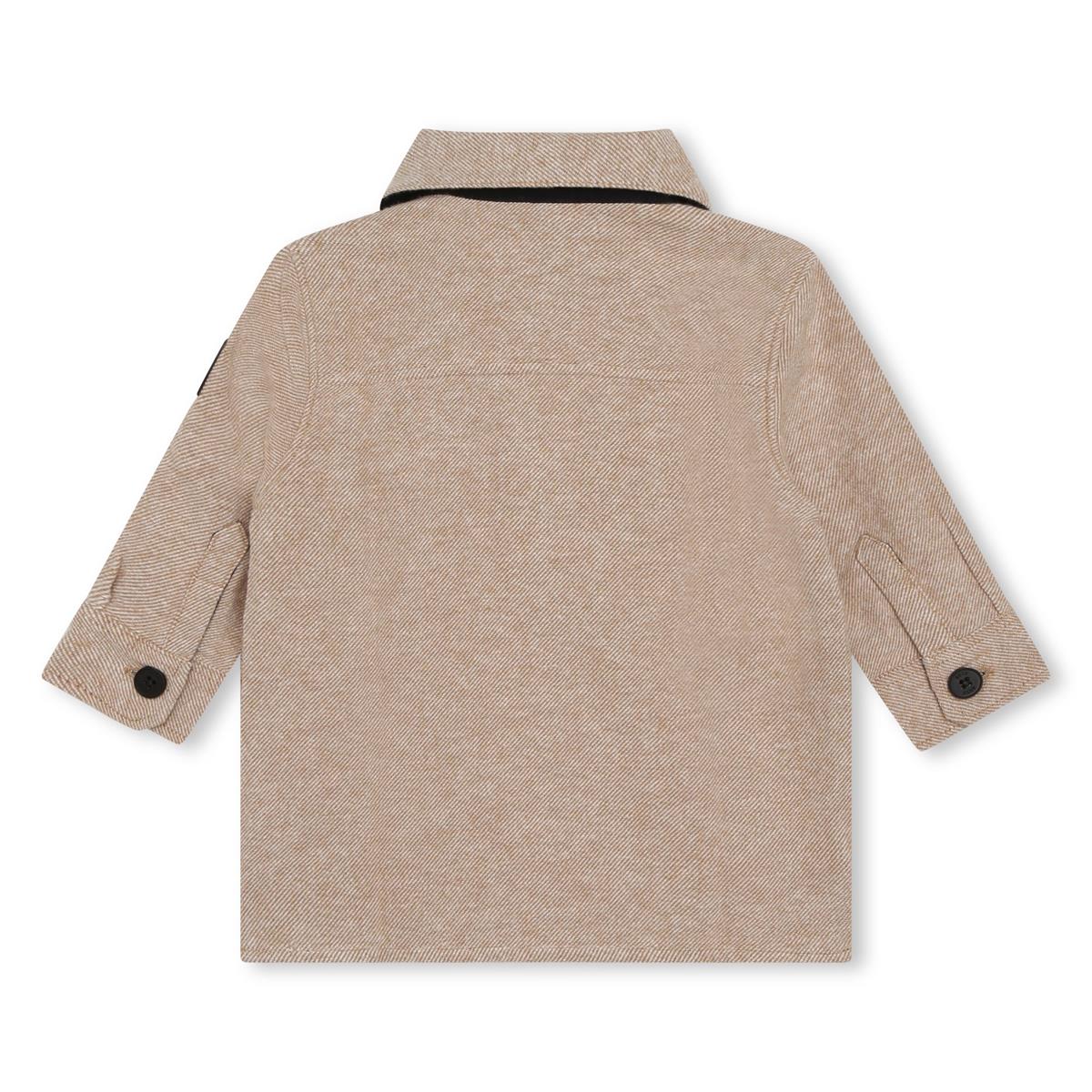 Baby Boys Beige Cotton Shirt