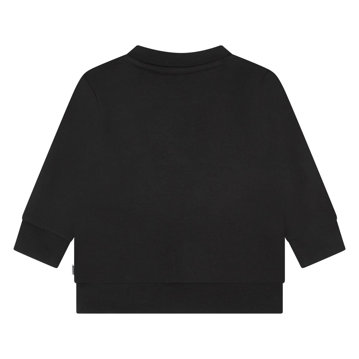 Baby Boys Black Logo Cotton Sweatshirt