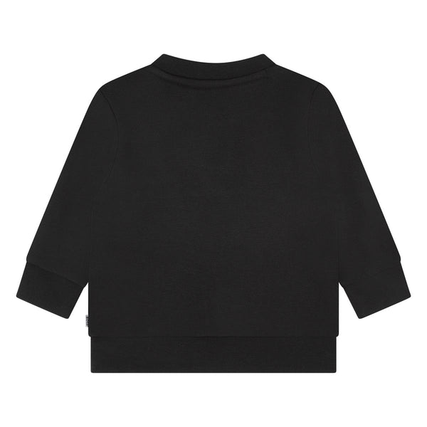 Baby Boys Black Logo Cotton Sweatshirt