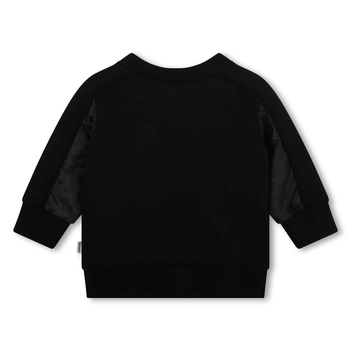 Baby Boys Black Logo Cotton Sweatshirt