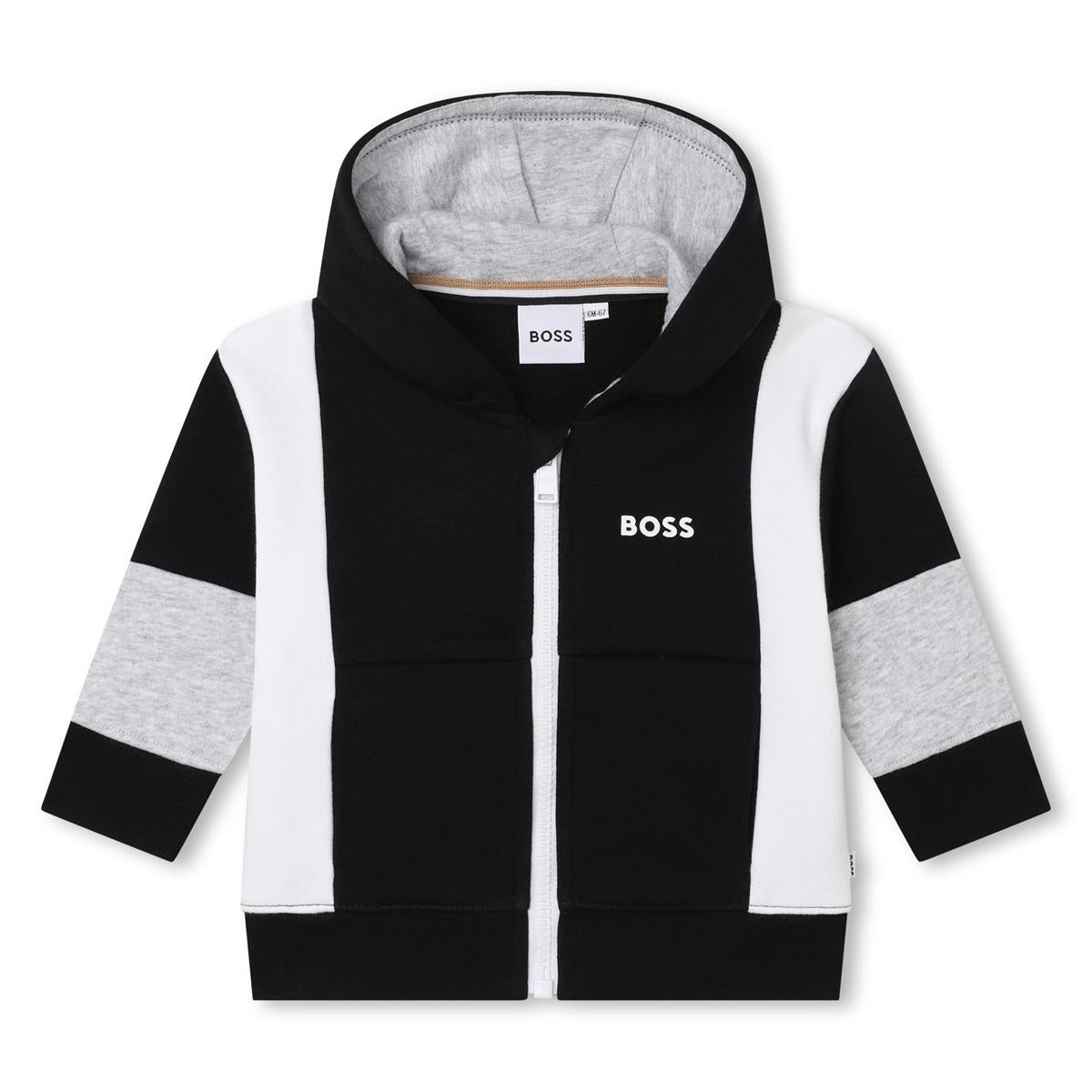 Baby Boys Black Zip-Up Top