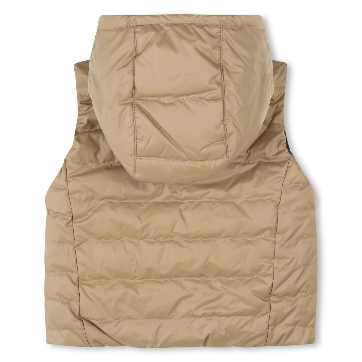 Baby Boys Beige Reversible Padded Gilet