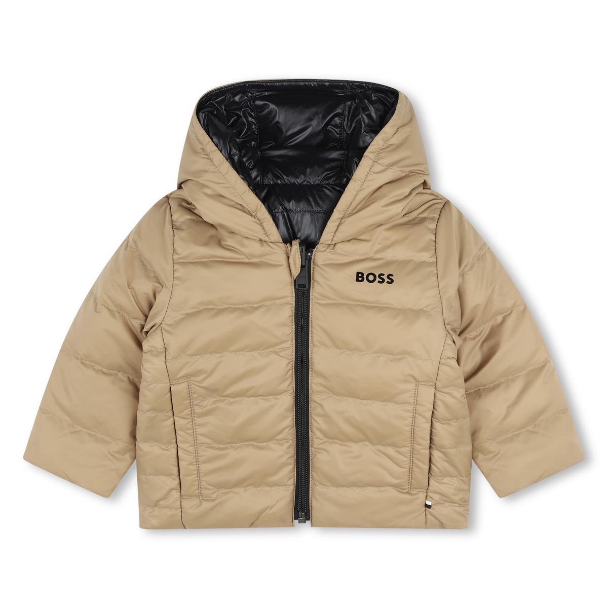 Baby Boys Beige Reversible Padded Jacket