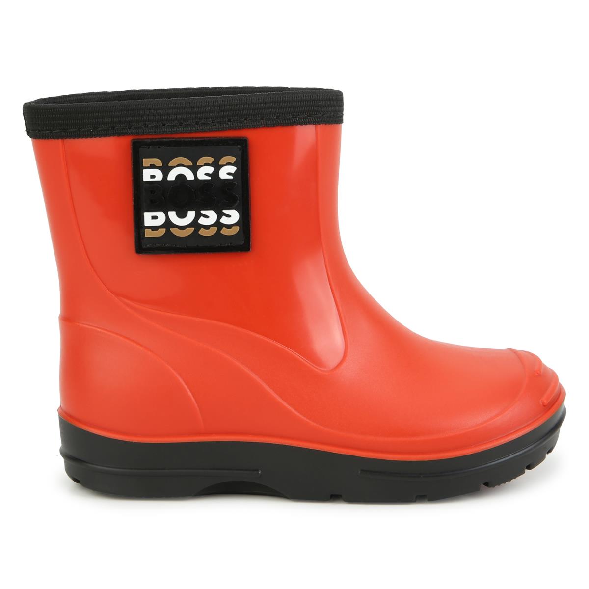 Boys Orange Logo Shoes
