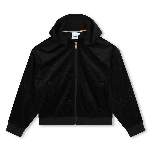 Girls Black Zip-Up Jacket