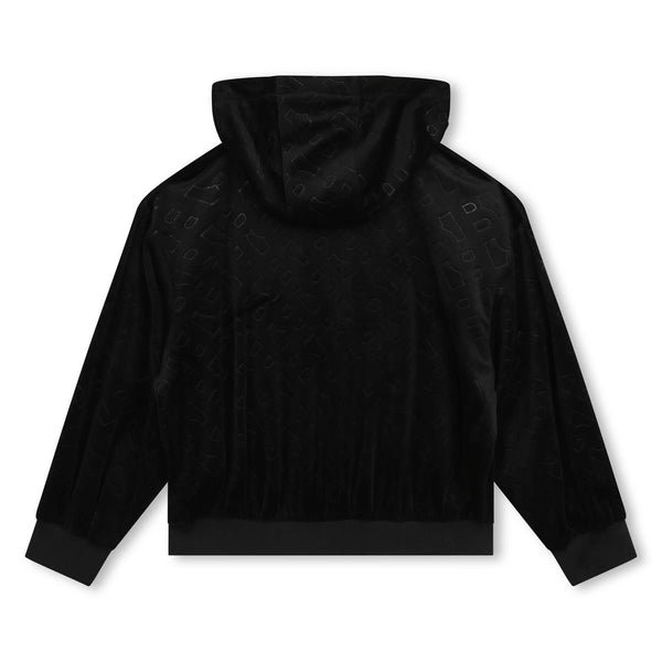 Girls Black Zip-Up Jacket