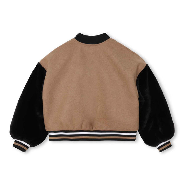 Girls Camel Zip-Up Jacket