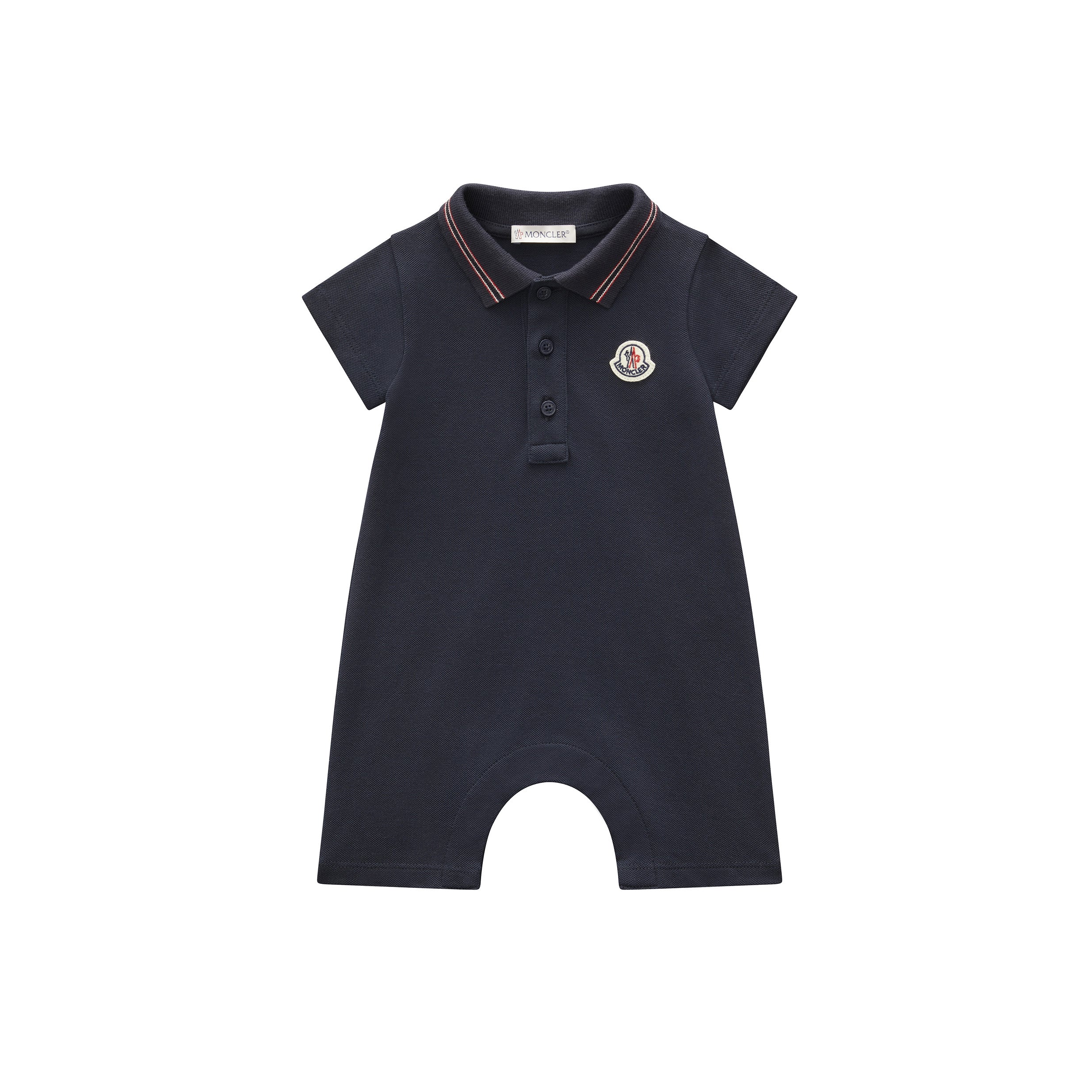 Baby Boys Navy Cotton Babysuit