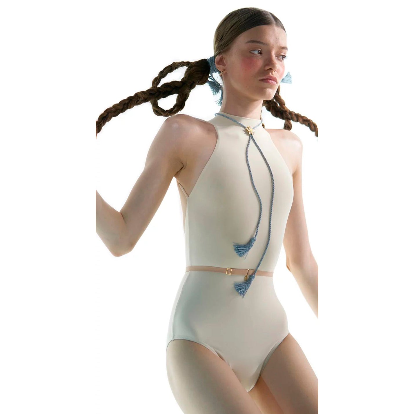 Girls White'JUNIOR CHOKER'Ballet Onesies(J201LE20VL/edelweiss)