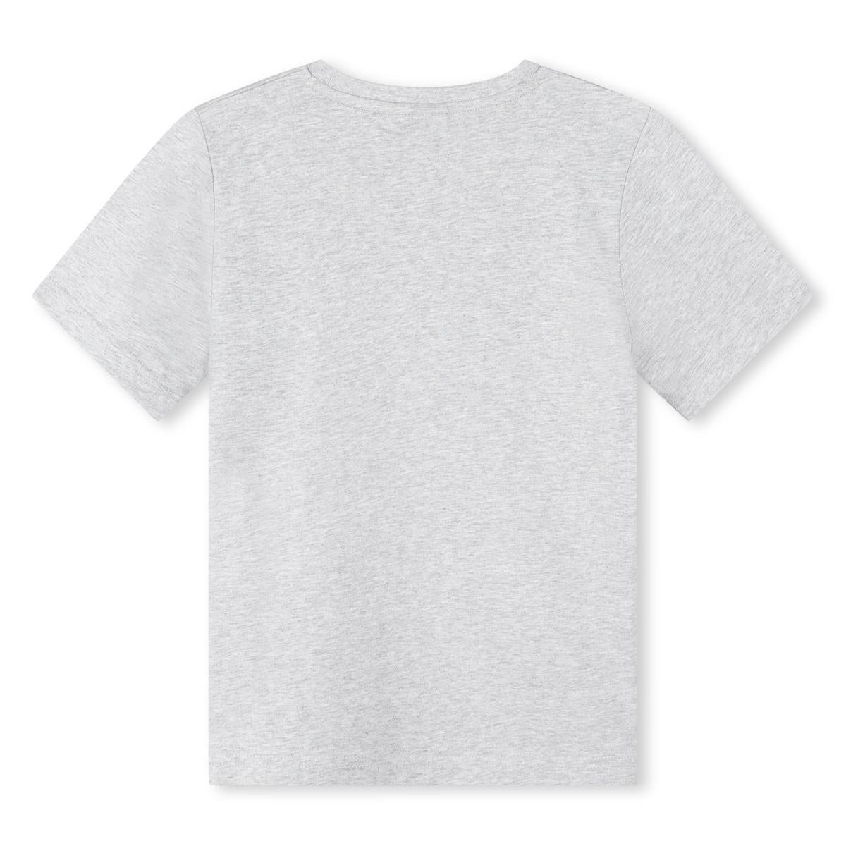 Boys Grey Logo Cotton T-Shirt