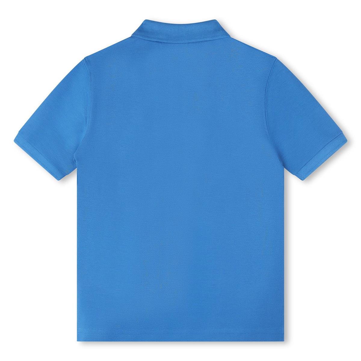 Boys Blue Cotton Polo Shirt