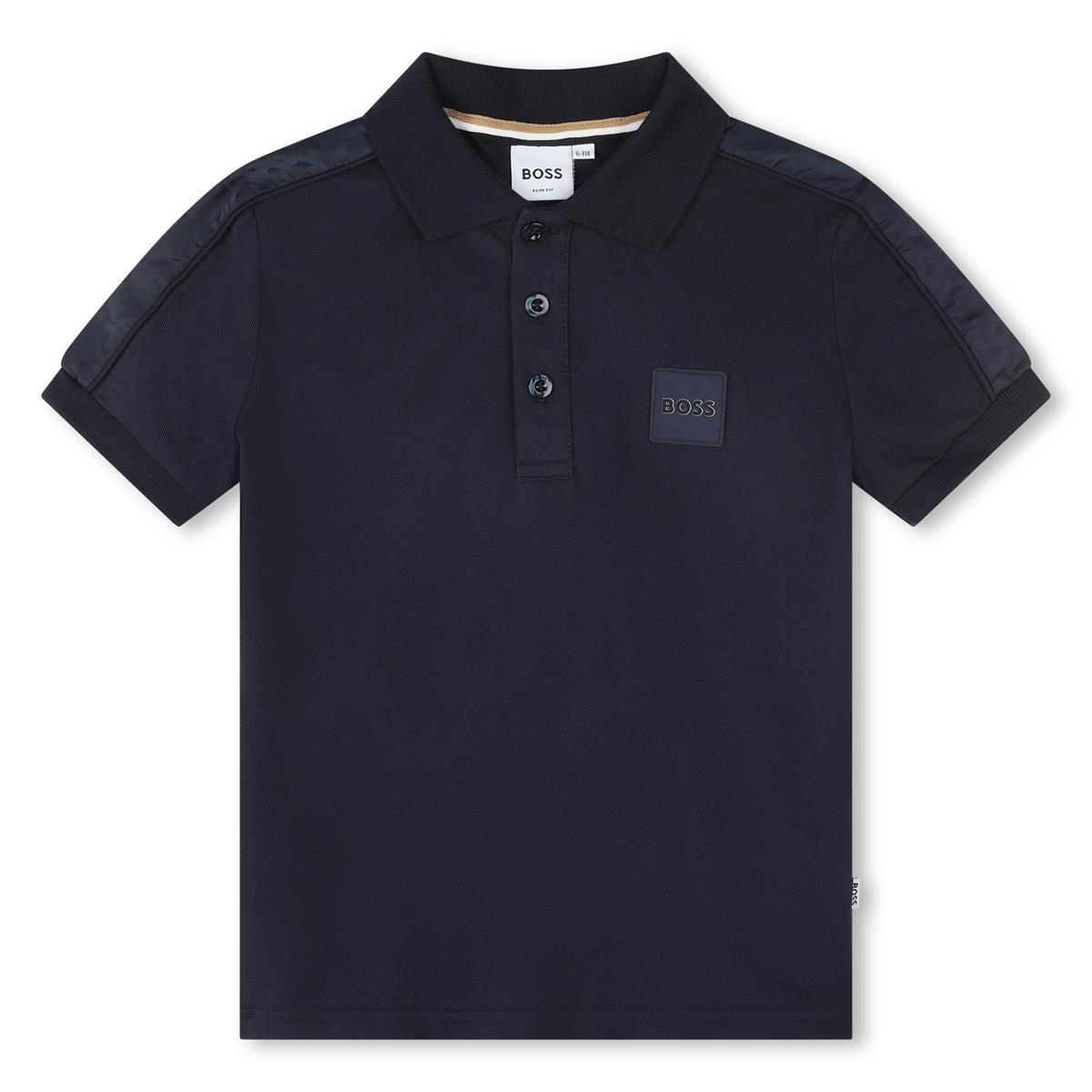 Boys Navy Cotton Polo Shirt