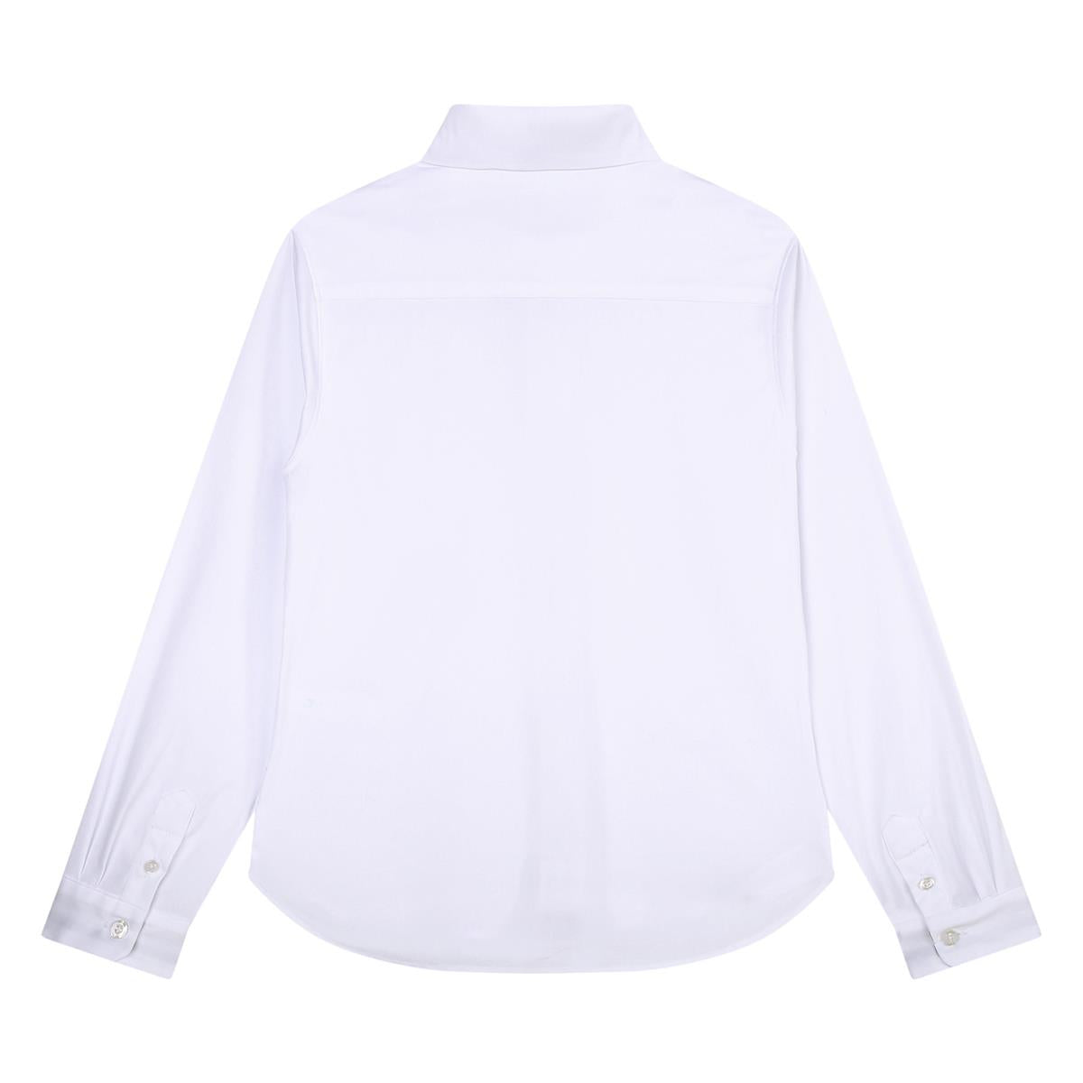 Boys White Cotton Shirt