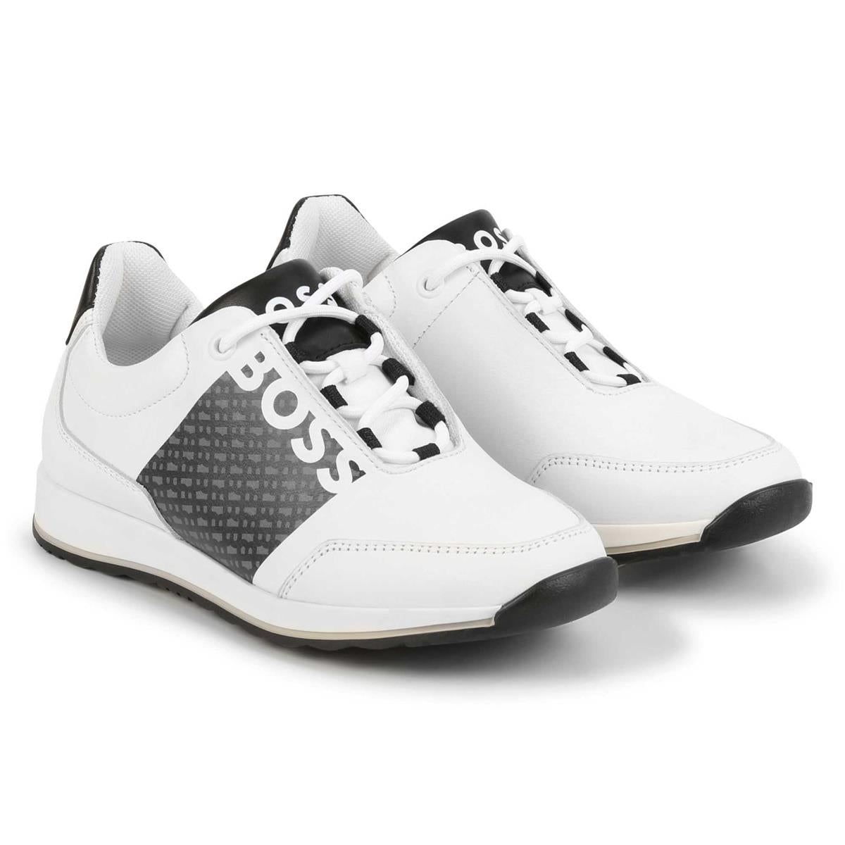 Boys White Logo Shoes