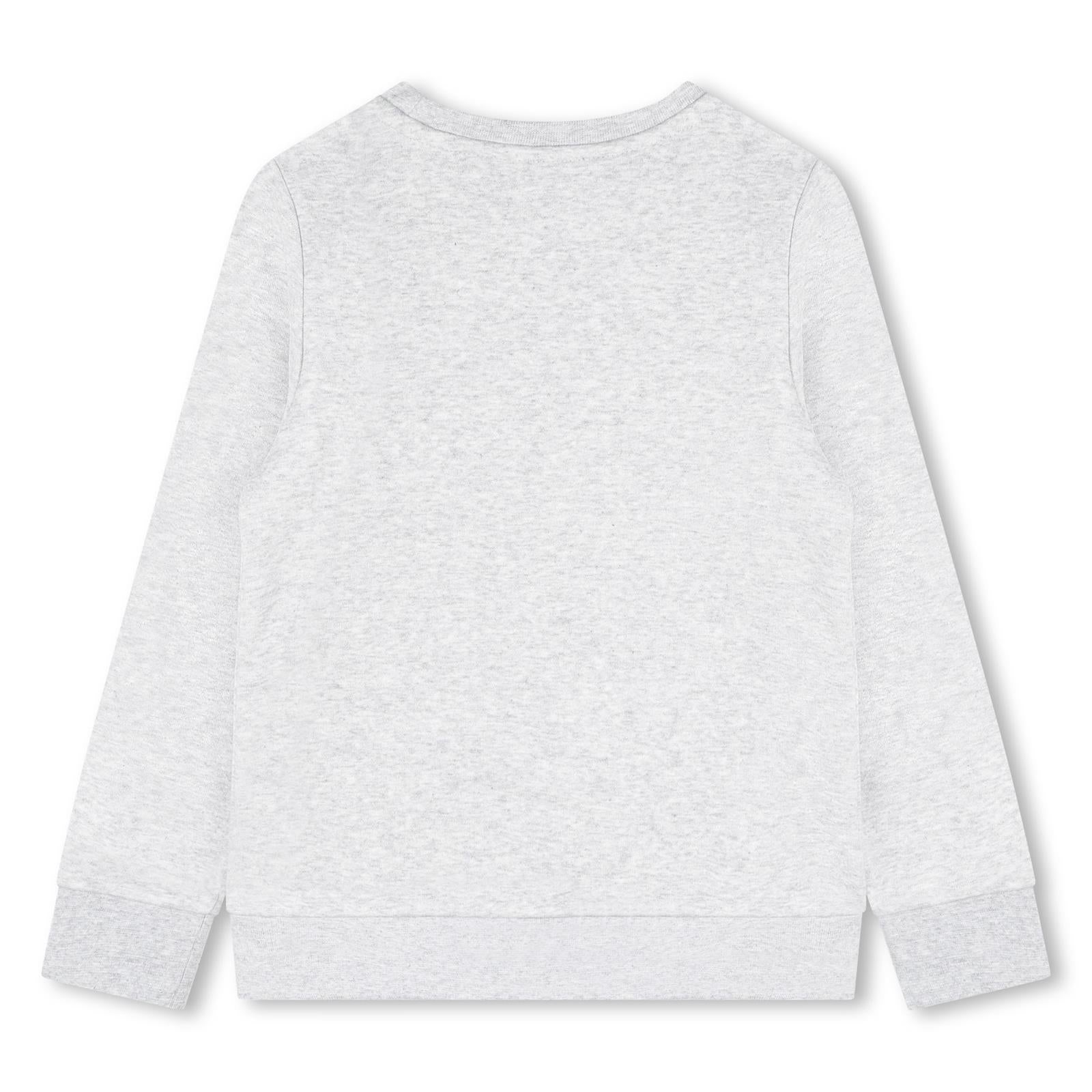 Boys Grey Logo Cotton Sweatshirt