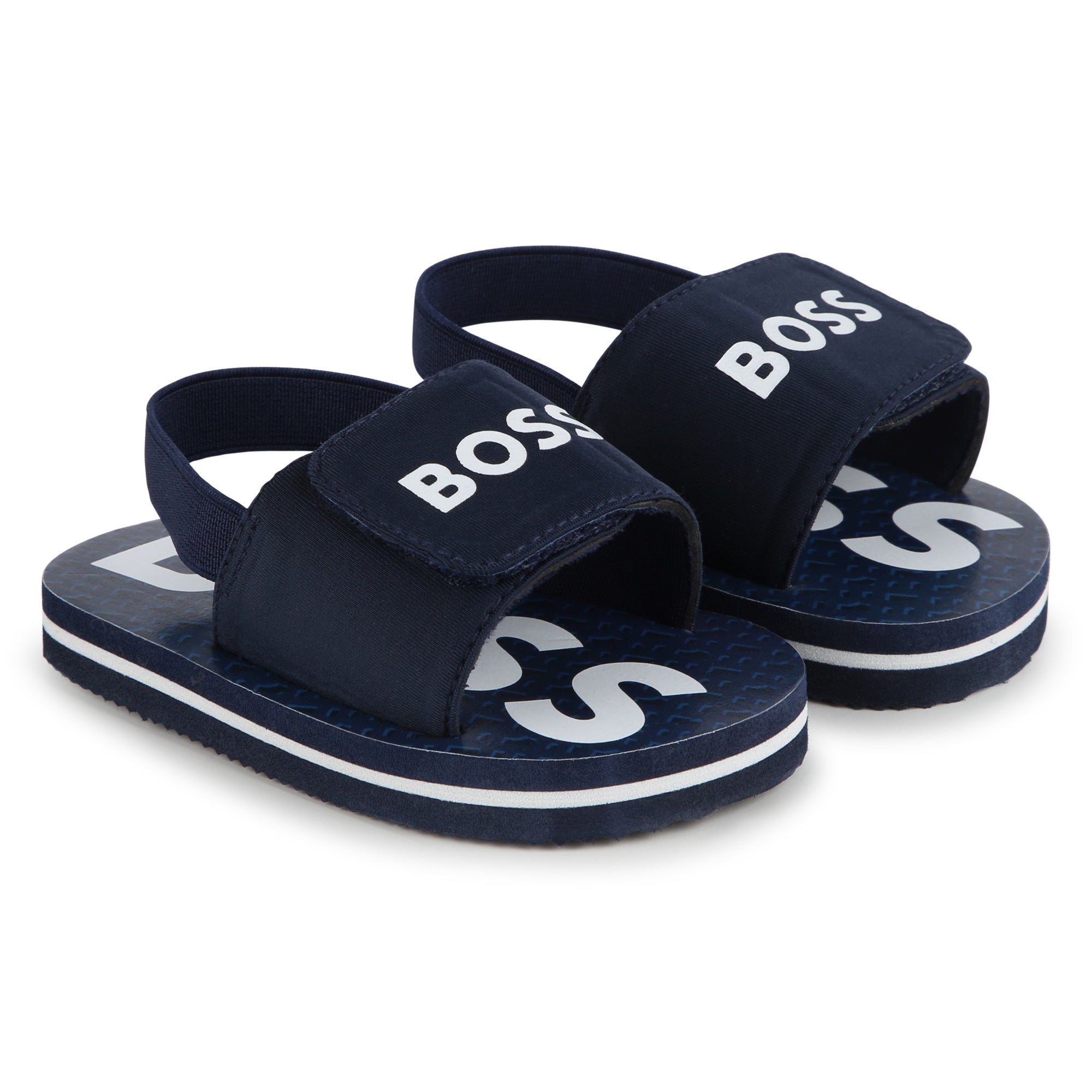 Baby Boys Blue Logo Sandals