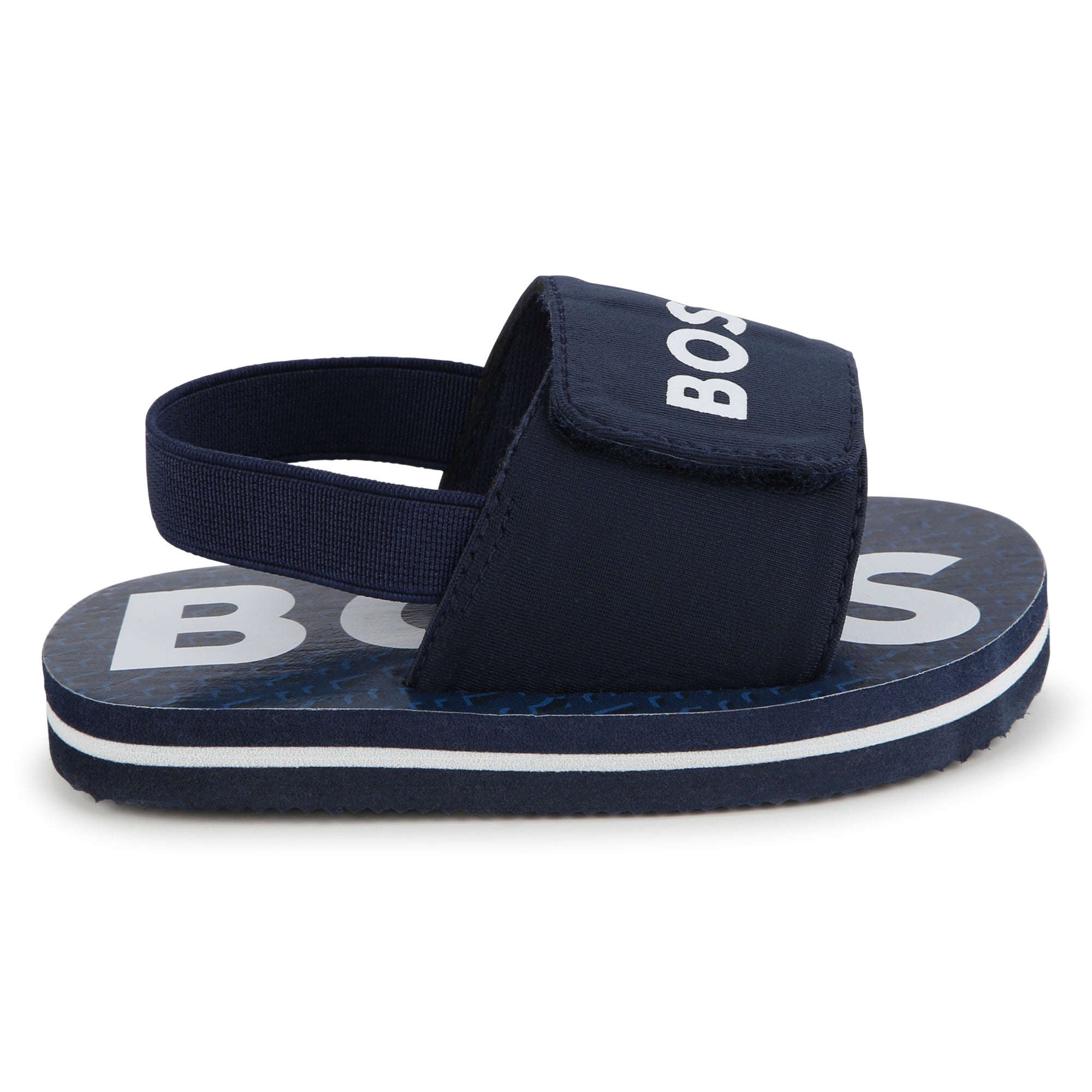 Baby Boys Blue Logo Sandals