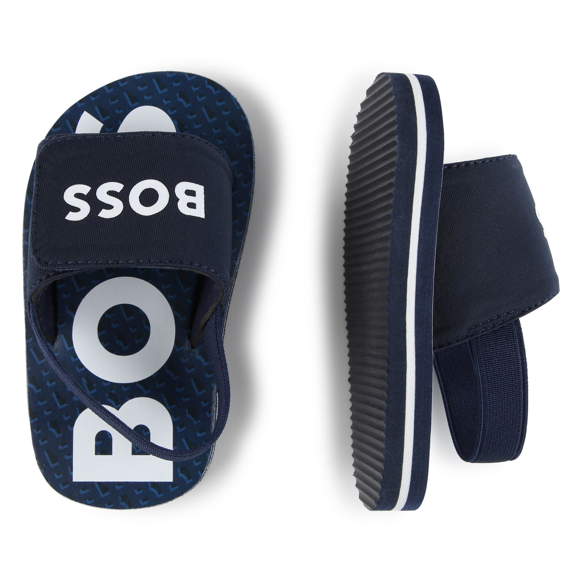 Baby Boys Blue Logo Sandals