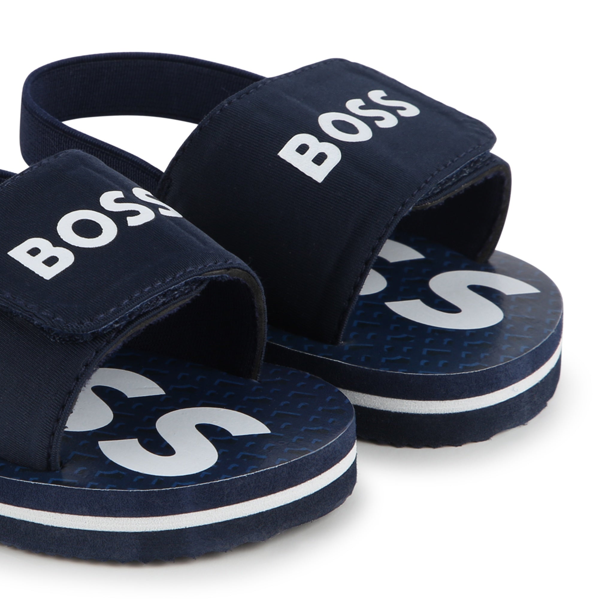 Baby Boys Blue Logo Sandals