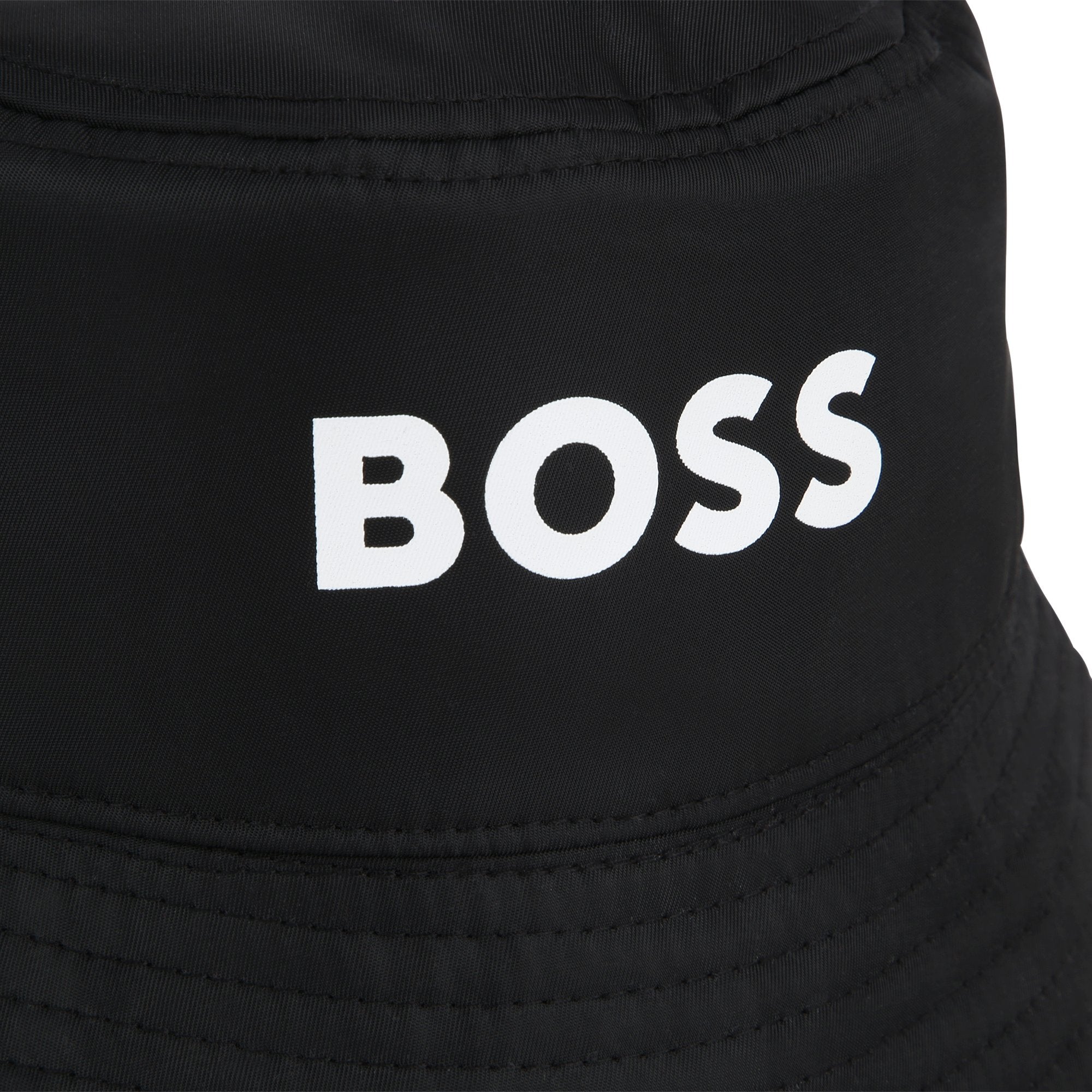 Boys Black Logo Reversible Bucket Hat