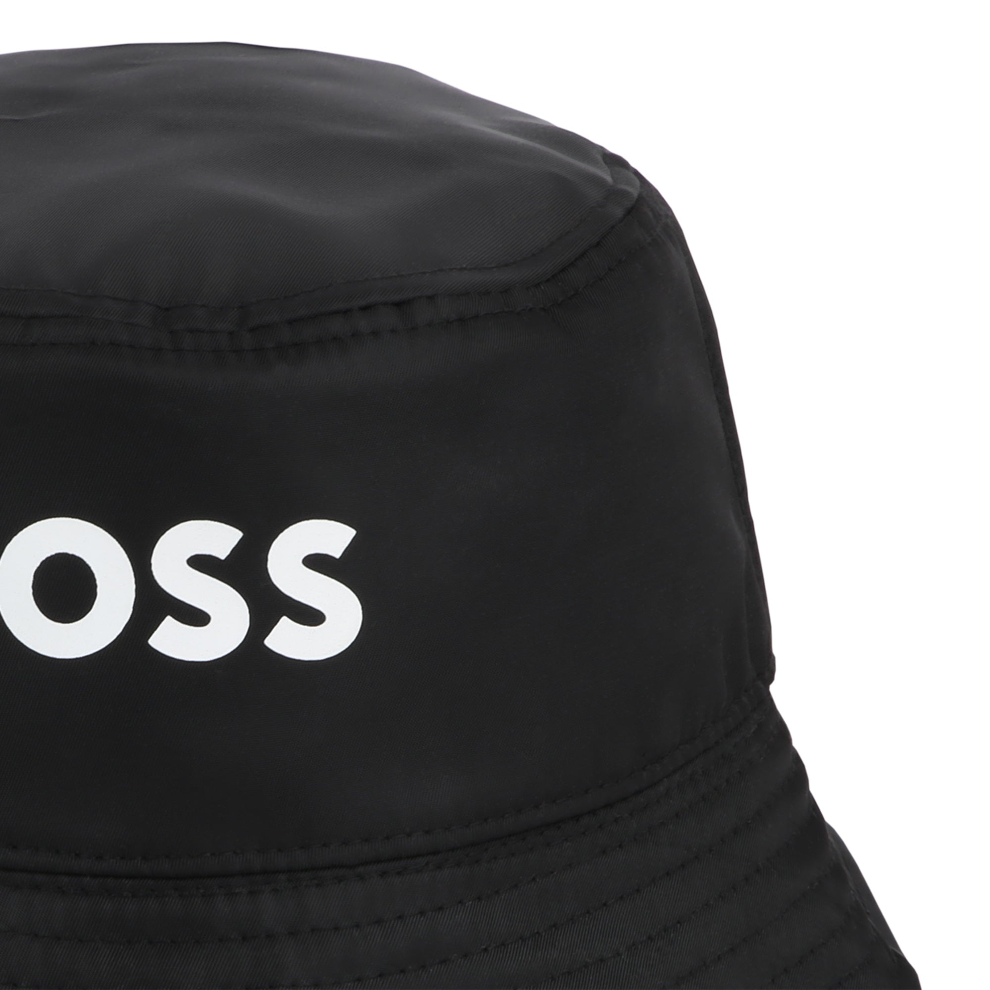 Boys Black Logo Reversible Bucket Hat