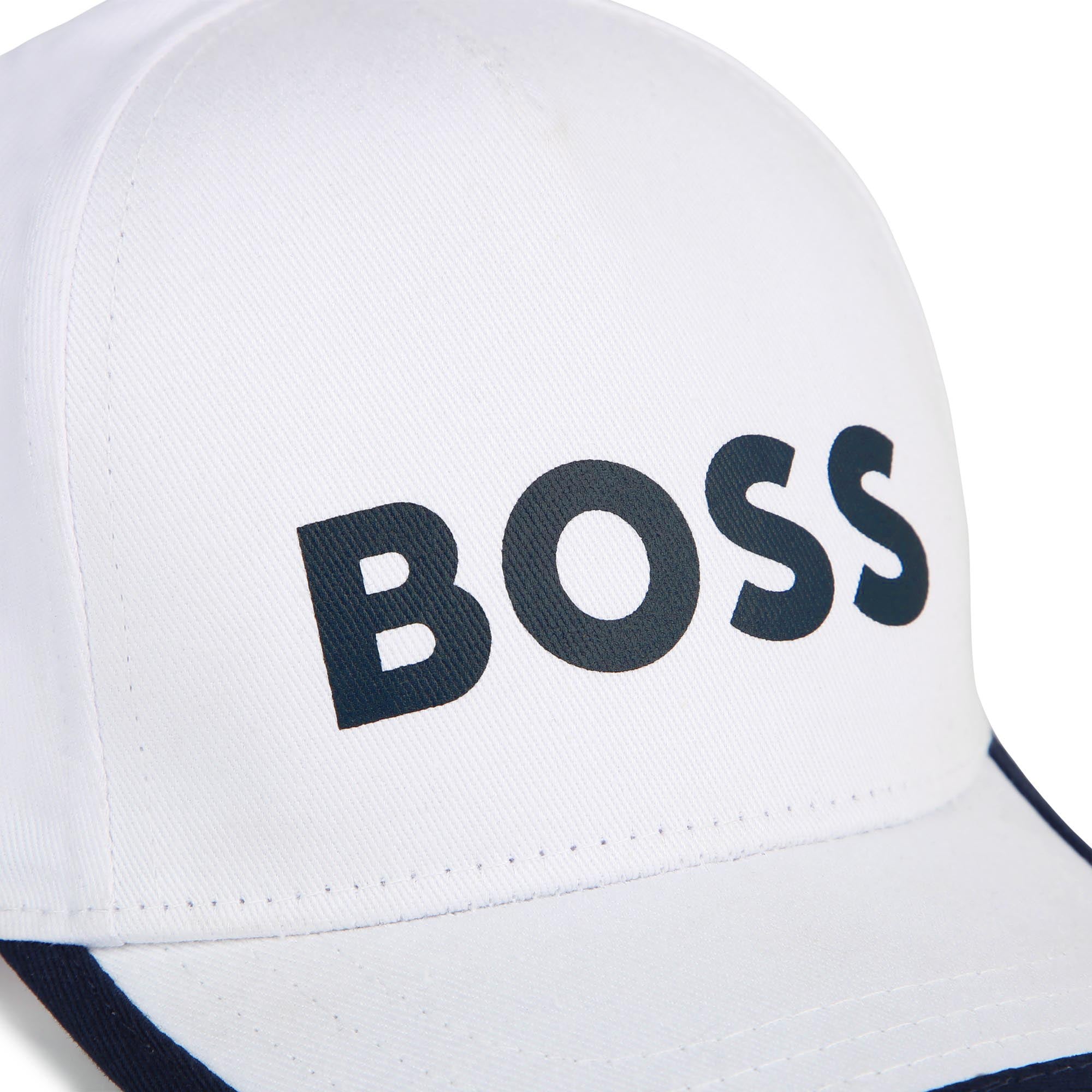 Baby Boys White Logo Baseball Cap
