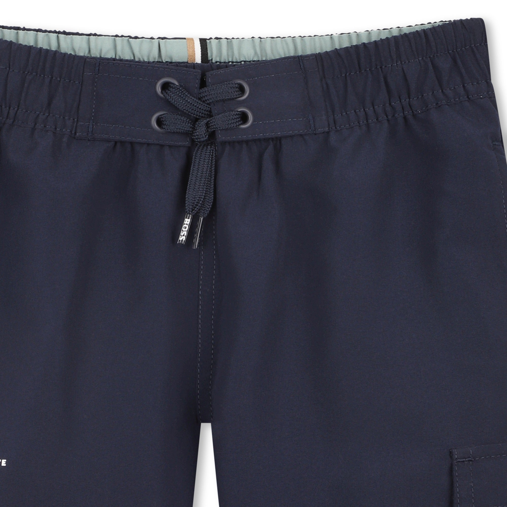 Boys Dark Blue Logo Shorts