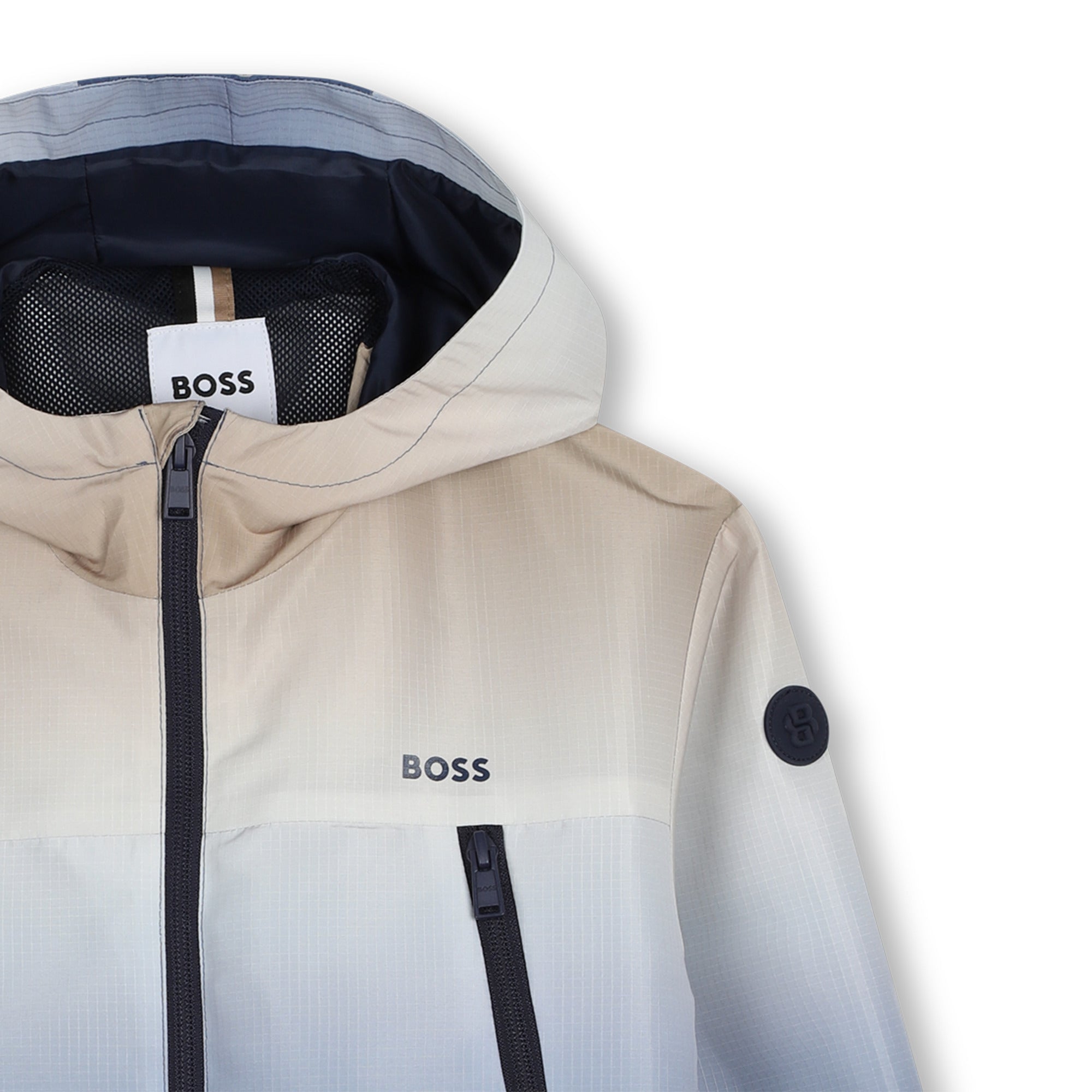 Boys Blue Hooded Zip-Up Jacket