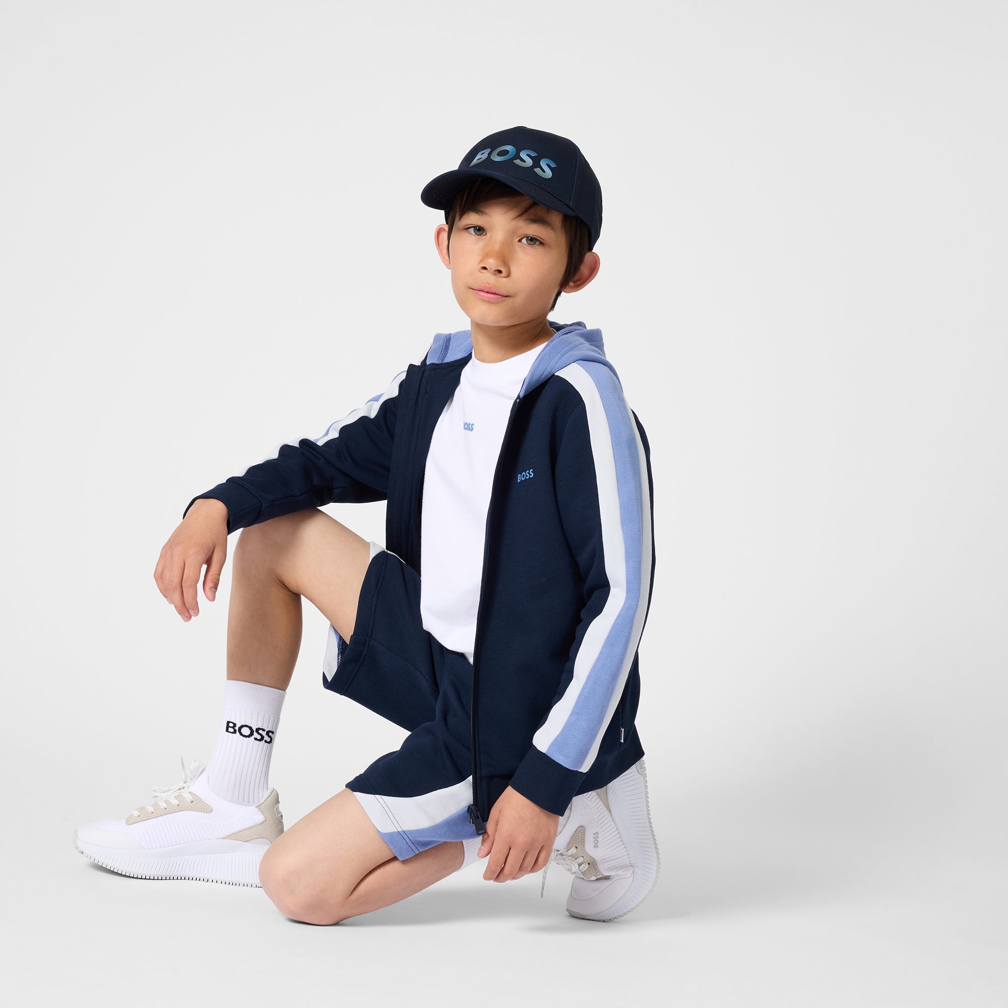 Boys Dark Blue Logo Baseball Cap