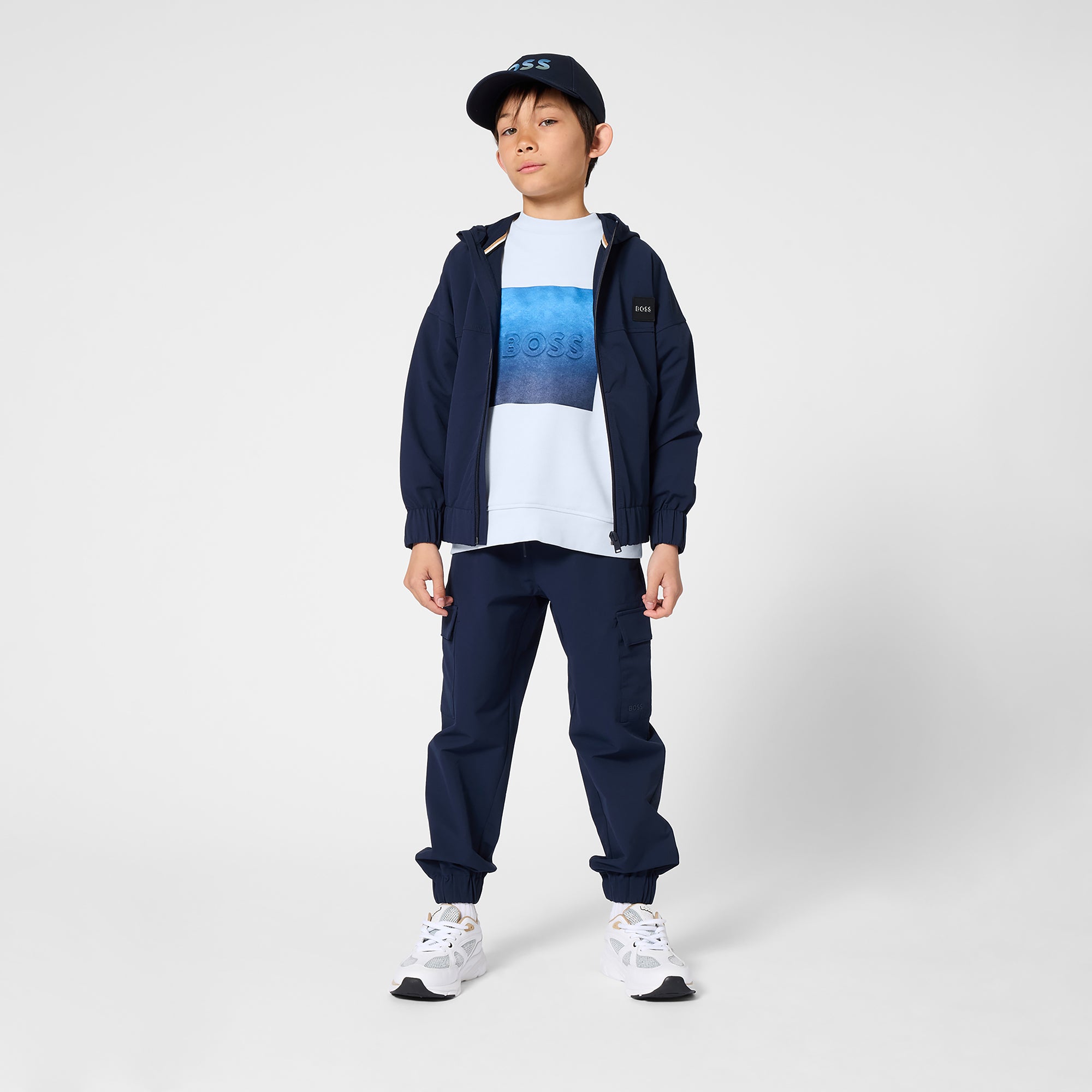 Boys Dark Blue Logo Baseball Cap